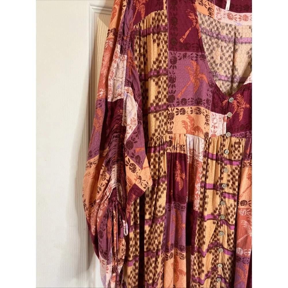 Free People Ibiza Getaway Maxi Top Dress Boho Festival Size Large